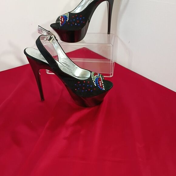 Elegant Multicolor Platform Heels - Picture 3 of 8